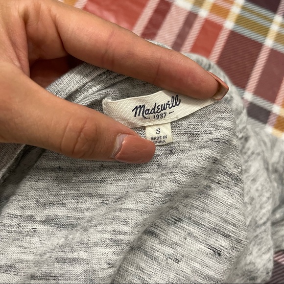 madewell Basic Grey Top 100% Linen - Picture 5 of 5